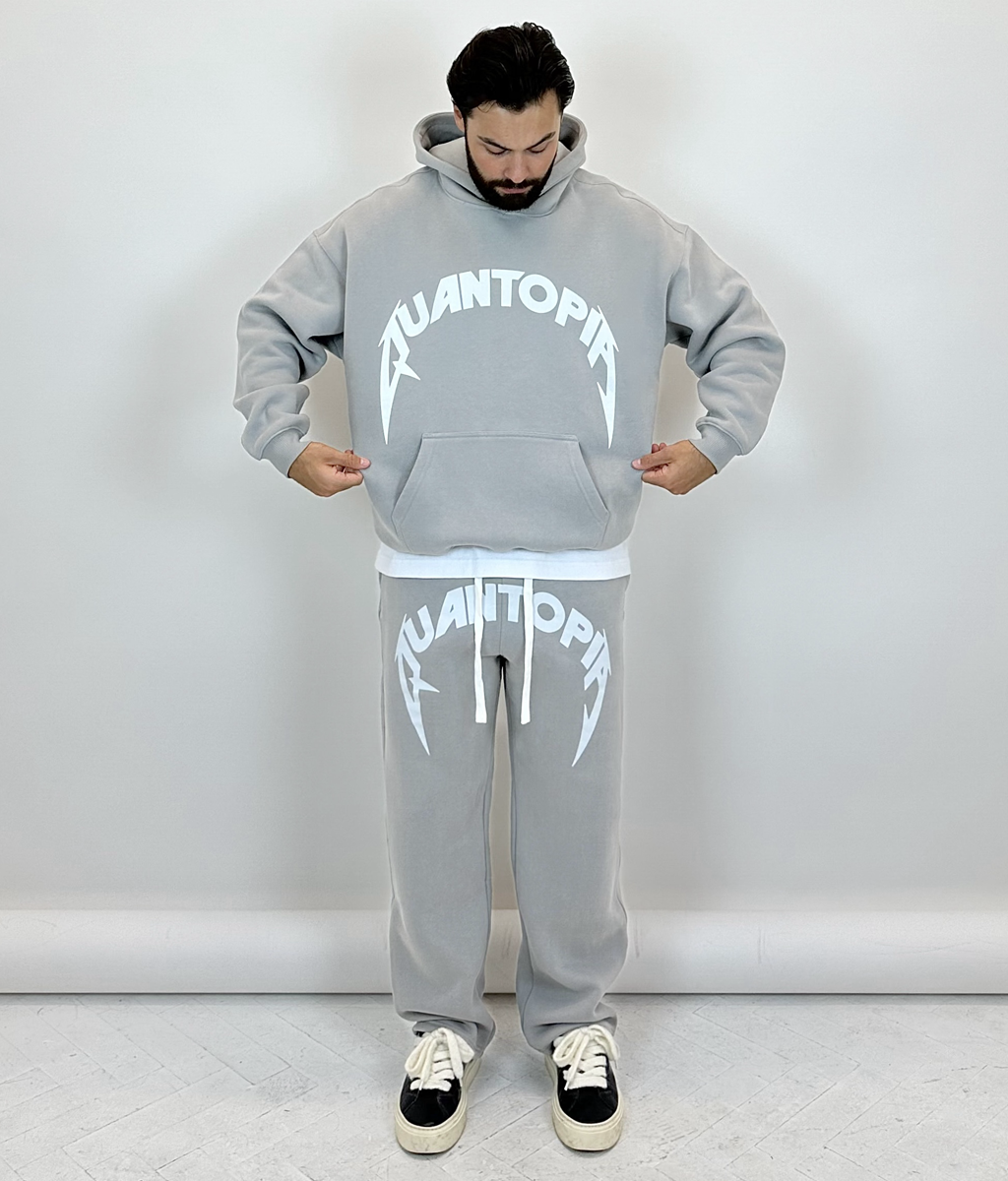 ARC BADGE HOODIE - GREY