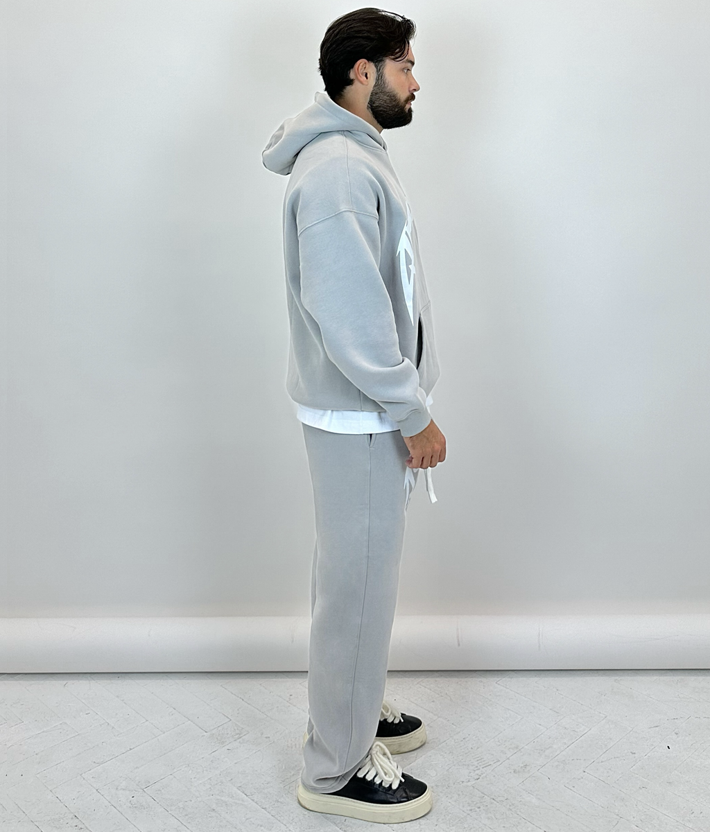 ARC BADGE HOODIE - GREY