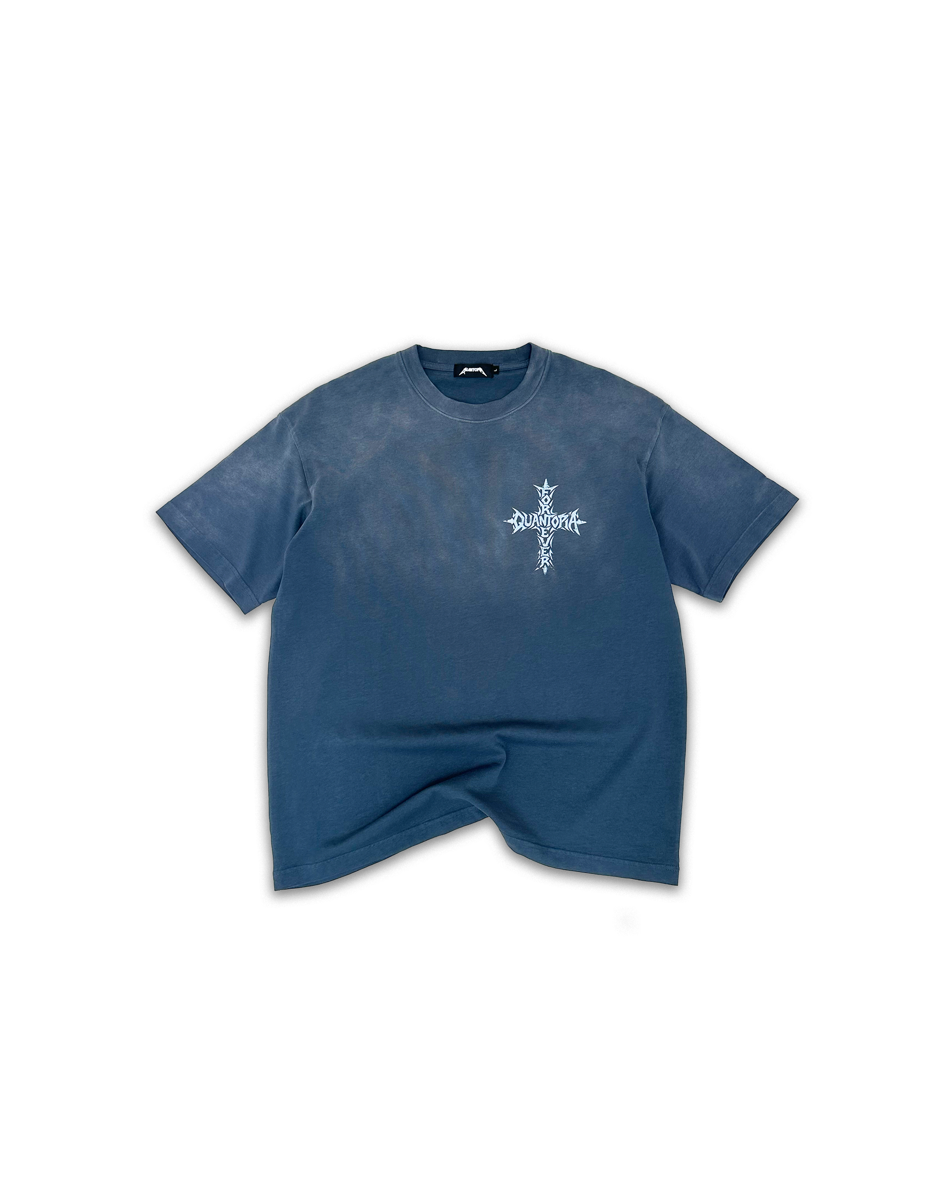 FOREVER CROSS T-SHIRT - BLUE WASH