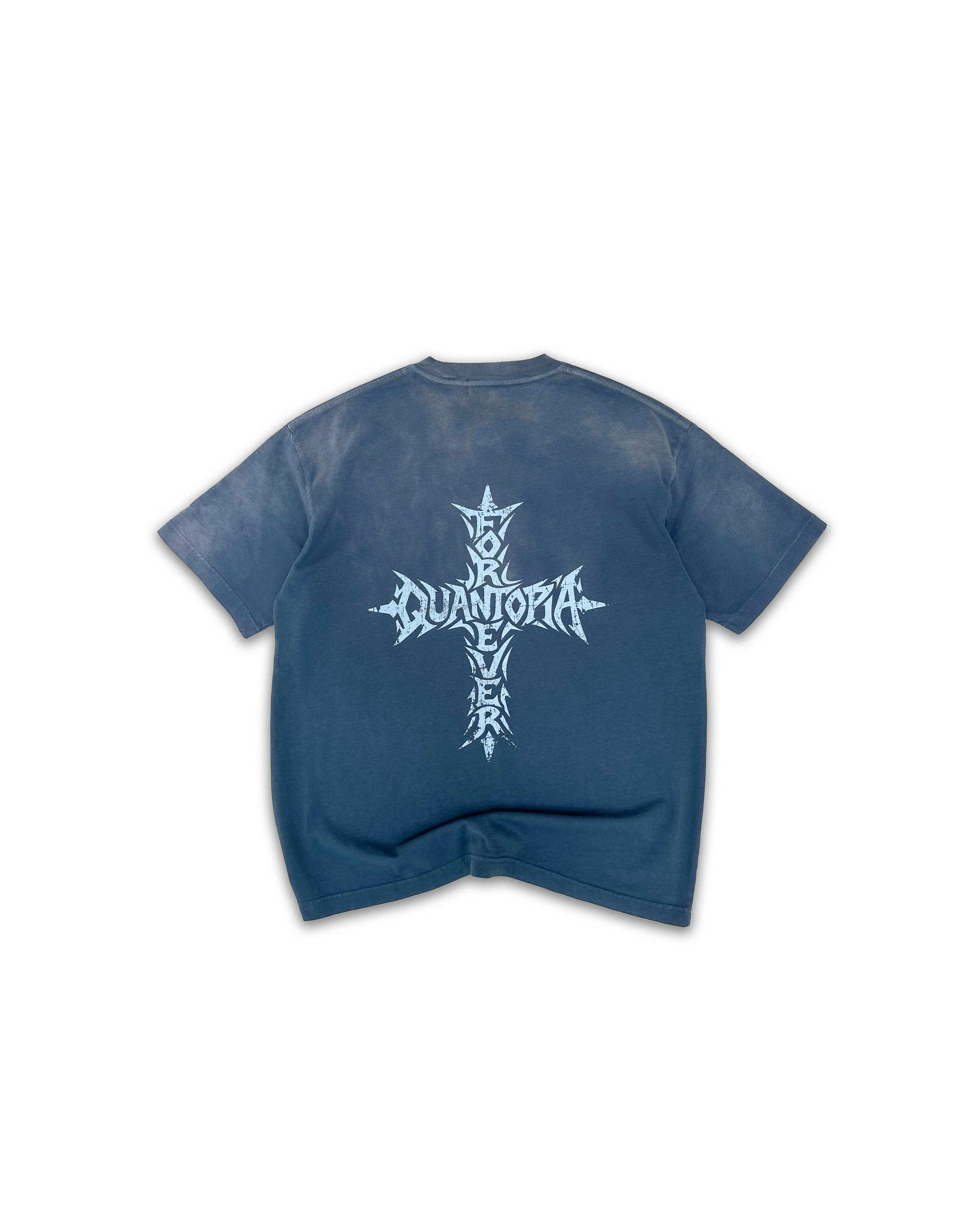 FOREVER CROSS T-SHIRT - BLUE WASH