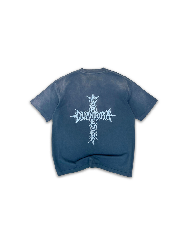 FOREVER CROSS T-SHIRT - BLUE WASH