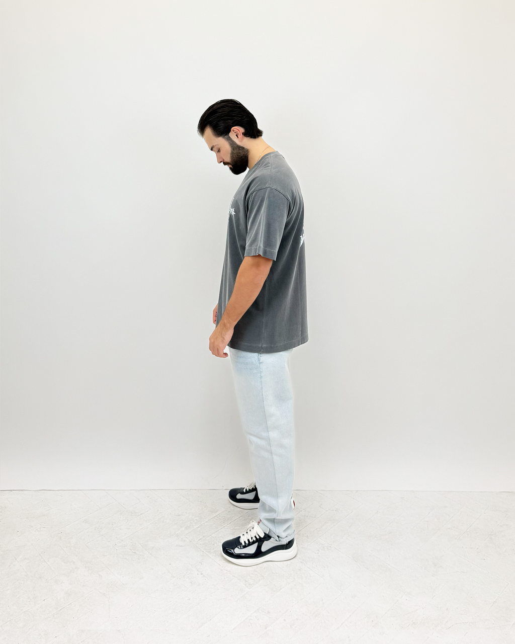 FOREVER CROSS T-SHIRT - GREY WASH