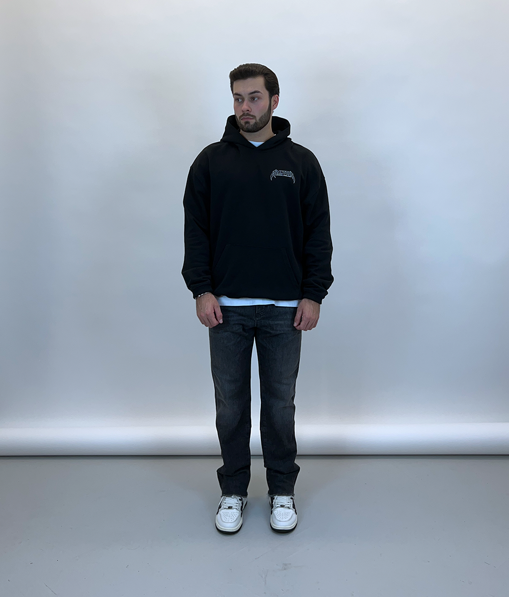 BADGE HOODIE - BLACK