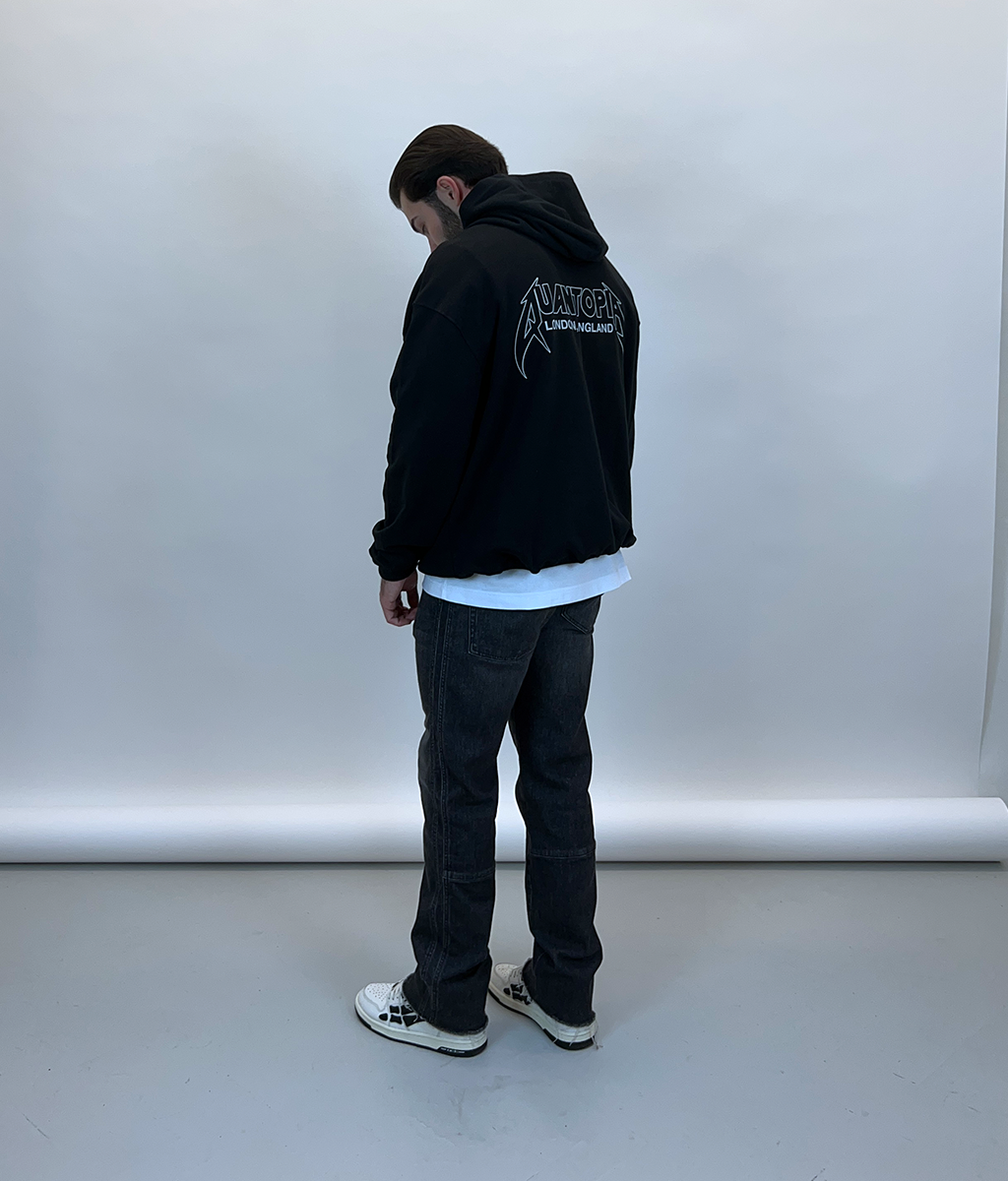 BADGE HOODIE - BLACK