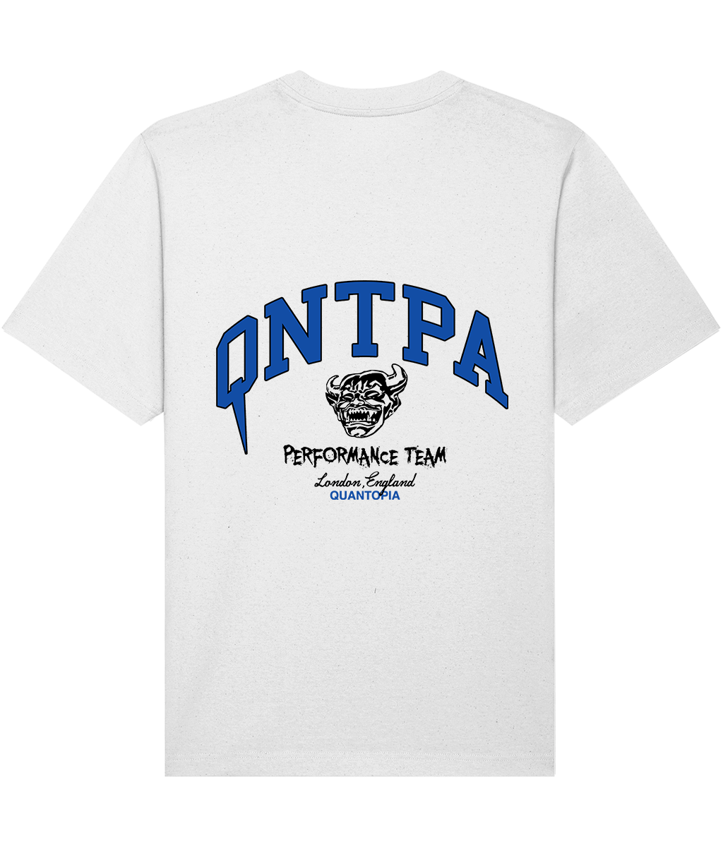 PERFORMANCE TEAM T-SHIRT - WHITE/ BLUE